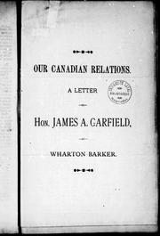 Cover of Our Canadian relations by Wharton Barker