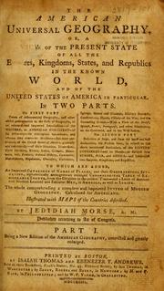 Cover of American universal geography by Jedidiah Morse