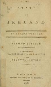 Cover of The state of Ireland by Arthur O'Connor