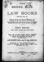 Cover of Second hand law books by Unknown