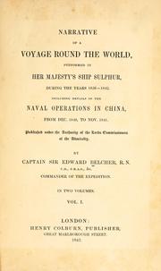 Front cover of Narrative of a voyage round the world by Belcher, Edward Sir