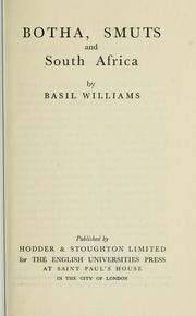 Front cover of Botha, Smuts and South Africa by Basil Williams