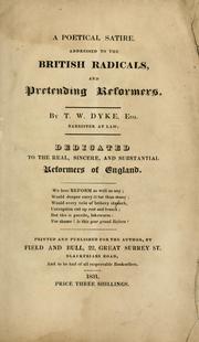 Front cover of A poetical satire by T. W. Dyke