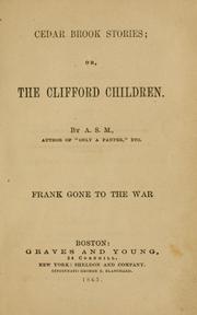 Front cover of Cedar Brook stories, or, The Clifford children by A. S. Moffat
