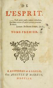 Cover of De l'esprit by Helvétius