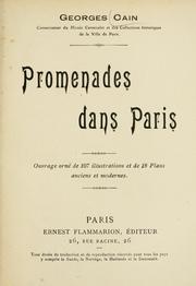 Cover of Promenades dans Paris by Cain, Georges