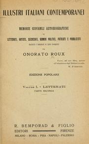 Front cover of Illustri italiani contemporanei by Onorato Roux