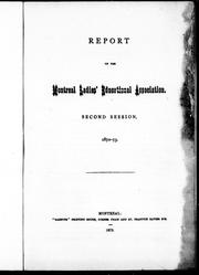 Front cover of Report of the Montreal Ladies' Educational Association by Montreal Ladies' Educational Association.