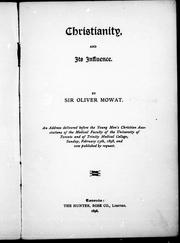 Front cover of Christianity and its influence by Oliver Mowat