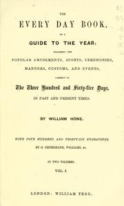 Front cover of The everyday book; or, A guide to the year by William Hone