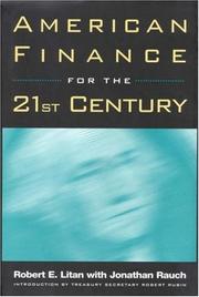 Front cover of American finance for the 21st century by Robert E. Litan