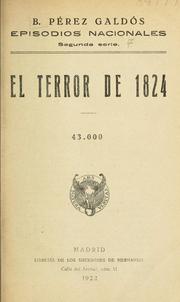 Front cover of El terror de 1824 by Benito Pérez Galdós