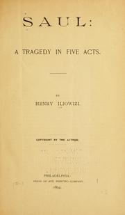 Cover of Saul by Henry Iliowizi