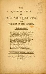 Cover of Poems by Glover, Richard