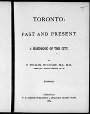 Front cover of Toronto, past and present by Charles Pelham Mulvany