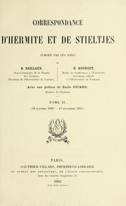 Cover of Correspondance d'Hermite et de Stieltjes by Charles Hermite