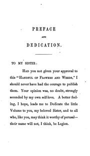 Front cover of A handful of flowers and weeds, in prose and verse, from a very old portfolio, by the author of .. by Jones Very