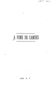 Cover of A fome de camões by Gomes Leal