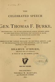 Front cover of The celebrated speech of Gen. Thomas F. Burke by Thomas F. Burke