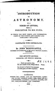 Front cover of An introduction to astronomy by John Bonnycastle