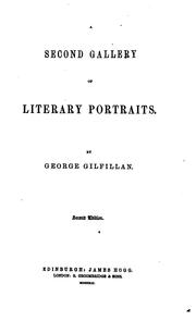 Cover of A second Gallery of literary portraits by George Gilfillan