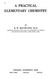 Cover of A Practical Elementary Chemistry by Boynton Wells McFarland