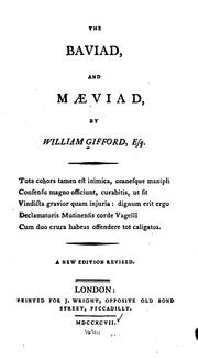 Cover of The Baviad, and Maeviad by William Gifford
