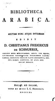 Front cover of Bibliotheca Arabica by Christian Friedrich von Schnurrer