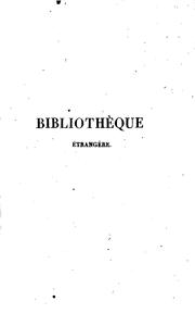 Front cover of Bibliothèque étrangère d'histoire et de littérature, ancienne et moderne; ou, Choix d'ouvrages .. by Étienne Aignan