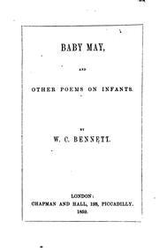 Front cover of Baby May, and other poems on infants by William Cox Bennett