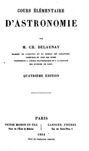 Cover of Cours élémentaire d'astronomie by Charles Delaunay