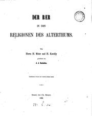 Cover of Der Baer in den Religionen des Alterthums by Johann Jakob Bachofen