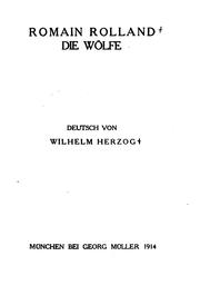 Cover of Die Wölfe by Romain Rolland