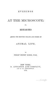 Cover of Evenings at the Microscope: Or, Researches Among the Minuter Organs and Forms of Animal Life by Philip Henry Gosse