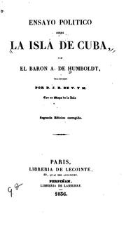 Front cover of Ensayo politico sobre la isla de Cuba by Alexander von Humboldt