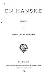 Front cover of En hanske: Skuespil by Bjørnstjerne Bjørnson