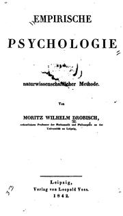 Cover of Empirische Psychologie nach naturwissenschaftlicher Methode by Moritz Wilhelm Drobisch