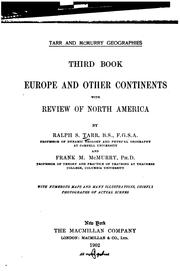 Front cover of Europe and Other Continents: With Review of North America by Ralph S. Tarr