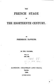 Front cover of The French stage in the eighteenth century by Frederick William Hawkins