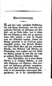 Front cover of Goethe in den Zeugnissen der Mitlebenden: Beilage zu allen Ausgaben von Goethe's Werken. Erste .. by Karl August Varnhagen von Ense