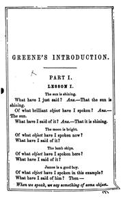 Front cover of Greene's Introduction: An Introduction to the Study of English Grammar by Samuel Stillman Greene