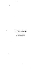 Front cover of Hyperion, illustr. from drawings by B. Foster by Henry Wadsworth Longfellow