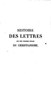Front cover of Histoire des lettres, cour de littératures comparées .. by Amédée Duquesnel