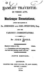Cover of Hamlet Travestie: in Three Acts: With Burlesque Annotations, After the Manner of Dr. Johnson and .. by John Poole