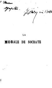 Cover of La morale de Socrate by Julie Velten Favre