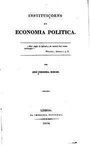 Cover of Instituiçoes de economia politica by José Ferreira Borges