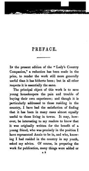 Front cover of The lady's country companion by Jane C. Webb Loudon