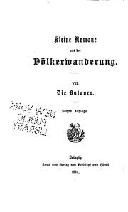 Cover of Kleine Romane aus der Völkerwanderung by Felix Dahn