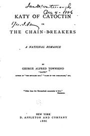 Cover of Katy of Catoctin by George Alfred Townsend