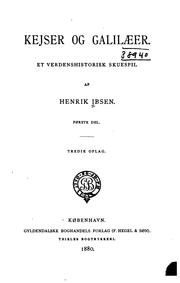Front cover of Kejser og Galilacer: Et verdenshistorisk skuespil by Henrik Ibsen